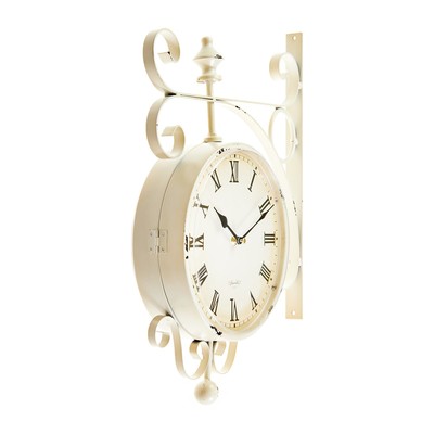 Часы настенные двусторонние, на подвесе "Мерано", дискретный ход, d-21.5 см, 46 х 29 см