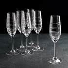 Набор бокалов хрустальных для шампанского «Спираль», 160 мл, 6 шт - фото 306993601
