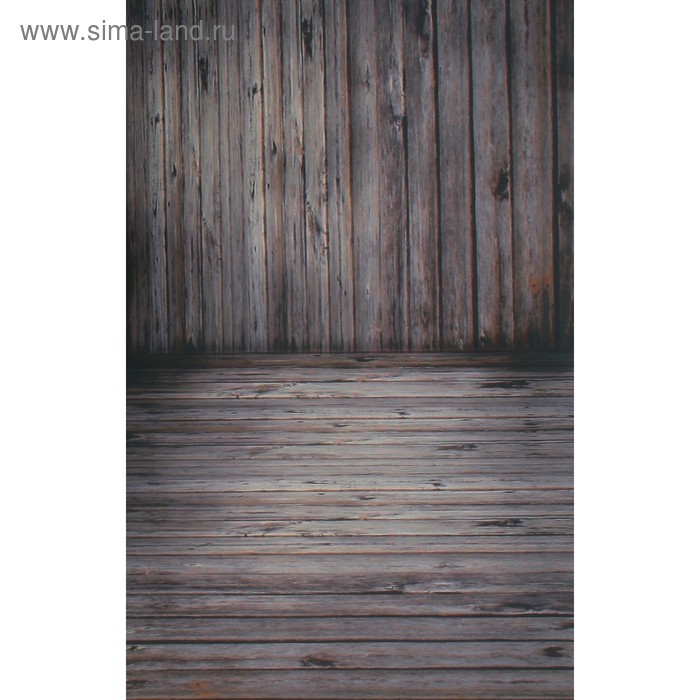 Фотофон бумага "Темно-серые доски" стена+пол 80х125 см - Фото 1