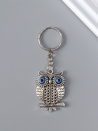 Брелок для ключей на кольце «Филин от сглаза», металл, 4.5×2.7 см