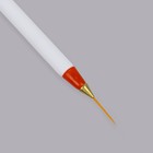 Кисть для дизайна ногтей «Волос», 17 см, d - 1 х 14 мм, цвет белый/красный - Фото 3