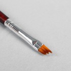 Кисть для дизайна ногтей «Лесенка», 18,5 см, голова 9 × 5 мм, цвет коричневый - Фото 2