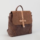 Сумка-рюкзак АФ-700, 26*12*30, отдел на молнии, н/карман, коричневый - Фото 1