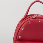 Сумка-рюкзак, отдел на молнии, 2 наружных кармана, цвет красный - Фото 4