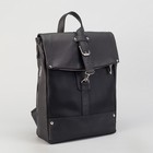 Сумка-рюкзак мужской, отдел на молнии, наружный карман, цвет чёрный - Фото 1