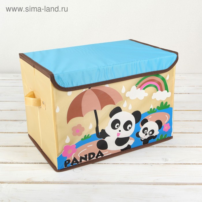 Короб стеллажный для хранения 38×25×26 см «Панда» - Фото 1
