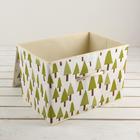 Короб стеллажный для хранения с крышкой «Ёлки», 37×26×24 см - Фото 3