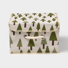 Короб стеллажный для хранения с крышкой «Ёлки», 26×20×17 см - Фото 3