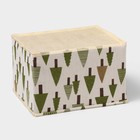 Короб стеллажный для хранения с крышкой «Ёлки», 26×20×17 см - Фото 5