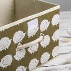 Короб стеллажный для хранения с крышкой «Ёжики», 25×20×17 см, зелёный - Фото 4