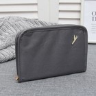 Кошелёк туристический, органайзер, отдел с карманами на молнии, цвет серый - Фото 1