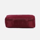 Косметичка - органайзер дорожная на молнии, с карманами, бордовая - Фото 3