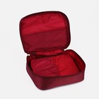 Косметичка - органайзер дорожная на молнии, с карманами, бордовая - Фото 2