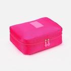 Косметичка - органайзер дорожная на молнии, с карманами, малиновая - Фото 6