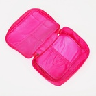 Косметичка - органайзер дорожная на молнии, с карманами, малиновая - Фото 5