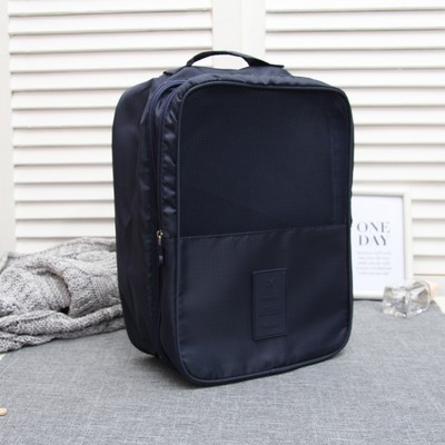 Косметичка дорожная, 2 отдела на молнии, цвет синий