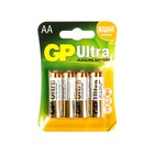 Батарейка алкалиновая GP Ultra, AA, LR6-4BL, 1.5В, блистер, 4 шт. - Фото 1