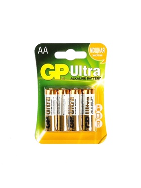 Батарейка алкалиновая GP Ultra, AA, LR6-4BL, 1.5В, блистер, 4 шт.