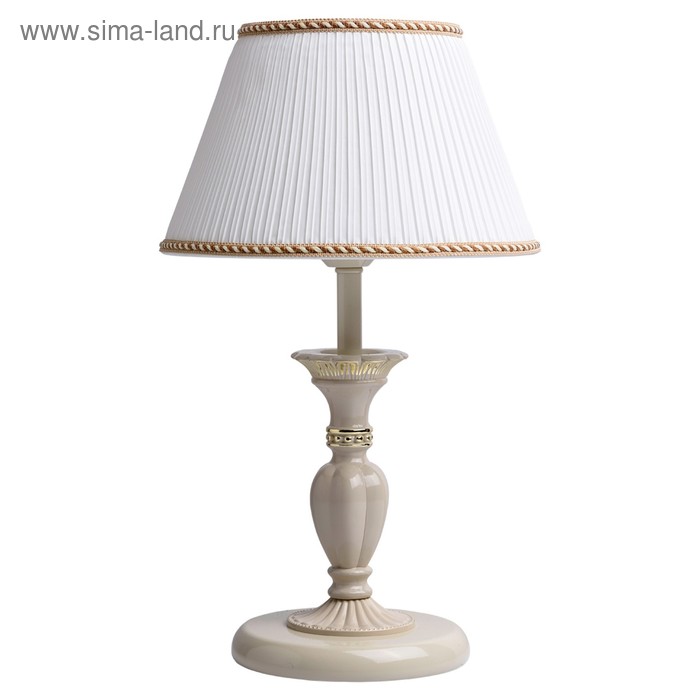 Настольная лампа «Ариадна», 1x60W E27, золото, слоновая кость 28x28x50 см
