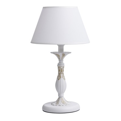 Настольная лампа «Свеча», 1x40W E27, белый 28x28x50 см