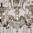 Люстра подвесная "Селена" 8x40W E14 серебро 80x80x160см - Фото 14