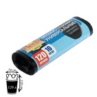 Мешки для мусора «КРЕПАК», 120 л, с ушками, ПНД, 15 мкм, 70×110 см, 10 шт., чёрные - Фото 2