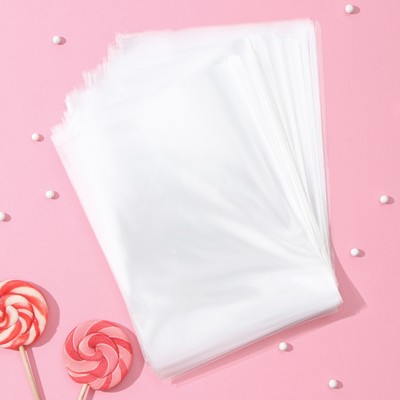 Набор пакетиков для упаковки леденцов, 100 шт., 12.5×17 см, прозрачный