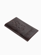 Обложка для паспорта, натуральная кожа pull up, коричневая - Фото 5