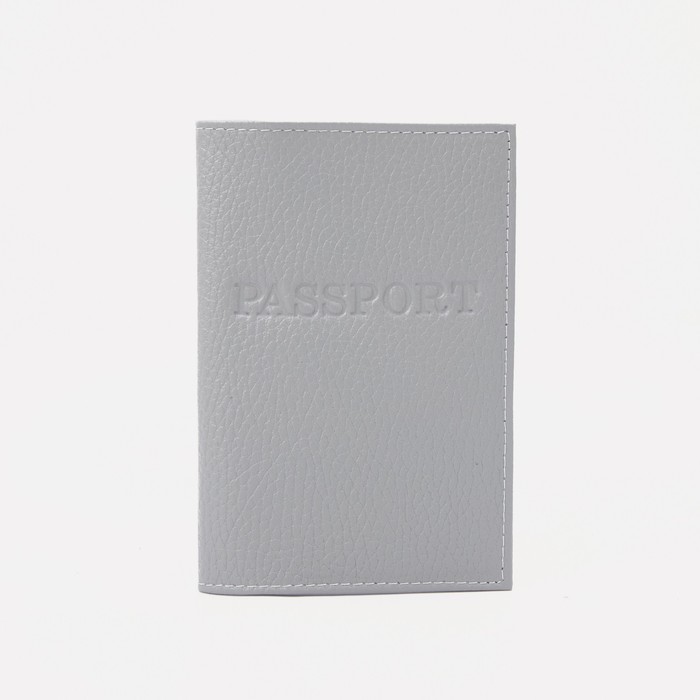 Обложка для паспорта, загран, флотер, цвет серый - Фото 1