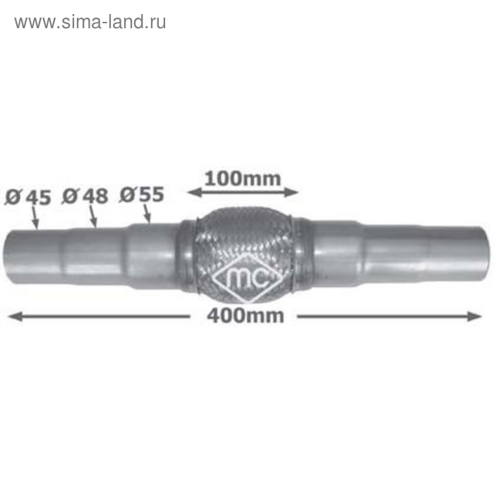 Гофра глушителя METALCAUCHO 02046 - Фото 1