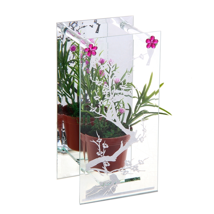 Декор ваза стекло 20*10 см Калипсо лютики - Фото 1
