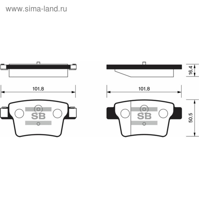 Колодки тормозные дисковые HI-Q SP2095 - Фото 1