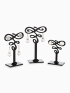 Подставка под серьги QF, (набор 3 шт.) декор 9.5×7×11 см, чёрная - Фото 1