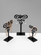 Подставка под серьги QF, (набор 3 шт.) декор 9.5×7×11 см, чёрная - Фото 4