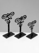 Подставка под серьги QF, (набор 3 шт.) декор 9.5×7×11 см, чёрная - Фото 5