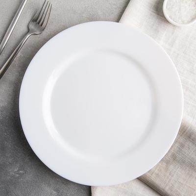 Тарелка обеденная подстановочная Everyday, d=26,5 см, стеклокерамика, цвет белый