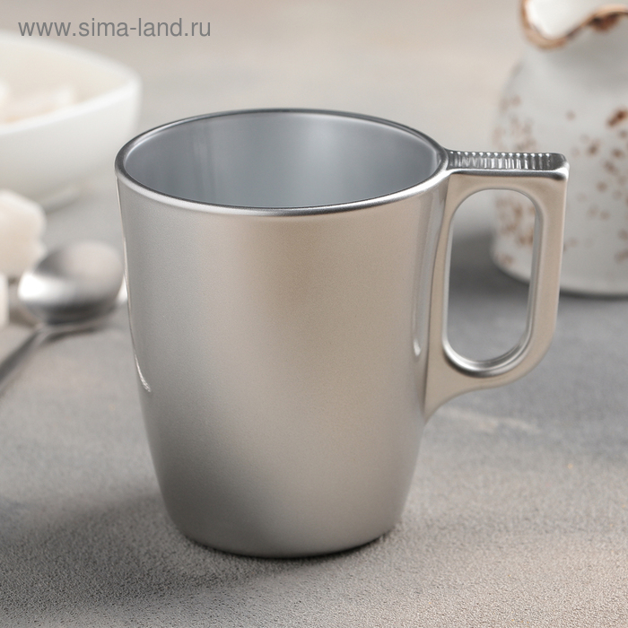 Кружка, Flashy Breakfast, 250 мл, цвет серебристый - Фото 1