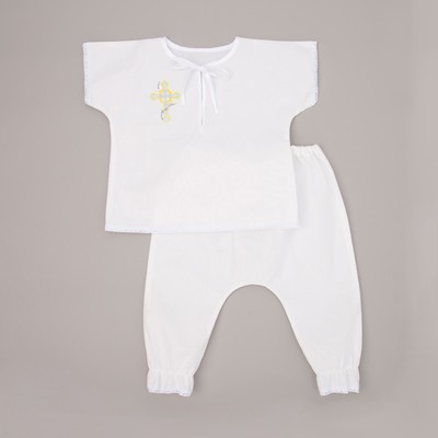 Комплект крестильный для мальчика (рубашка, брюки), р. 86-92 (28), 1,5-2 года,100% хлопок, бязь