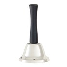 Колокольчик металлический, звонок настольный Shine, 12×6.5 см, серебряный - Фото 2