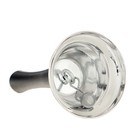 Колокольчик металлический, звонок настольный Shine, 12×6.5 см, серебряный - Фото 3