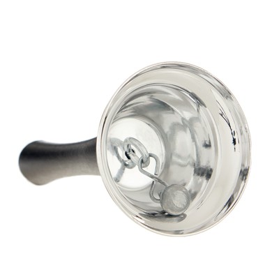 Колокольчик металлический, звонок настольный Shine, 12×6.5 см, серебряный
