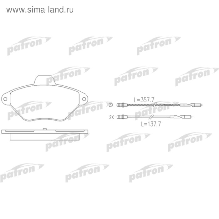 Колодки тормозные Patron PBP875 - Фото 1