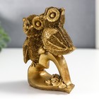 Сувенир полистоун "2 совы на сердце" 10,5х4х8 см - фото 22572286