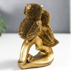 Сувенир полистоун "2 совы на сердце" 10,5х4х8 см - фото 22572287