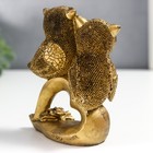 Сувенир полистоун "2 совы на сердце" 10,5х4х8 см - фото 22572288