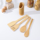 Набор кухонных принадлежностей Доляна «Дуновение леса», 4 предмета на подставке: 2 лопатки, 2 ложки - Фото 2