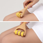 Массажёр - роллер, с шипами, универсальный, деревянный, 14.5×8×2 см, МИКС - Фото 3