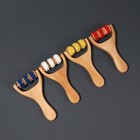 Массажёр - роллер, с шипами, универсальный, деревянный, 14,5 × 8 × 2 см, цвет МИКС - Фото 7