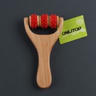 Массажёр - роллер, с шипами, универсальный, деревянный, 14.5×8×2 см, МИКС - Фото 6