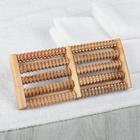 Массажёр для ног «Барабаны», 27 × 13 × 4 см, 5 рядов, деревянный - Фото 2